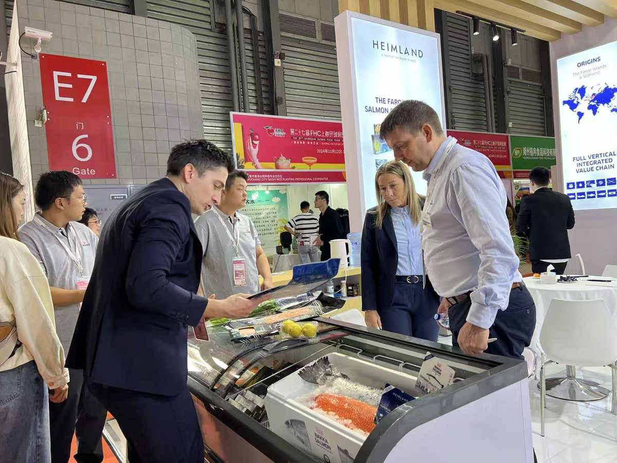 2024年11月海川渔业接待合作品牌——BAKKAFROST法罗群岛皇冠三文鱼代表团一行